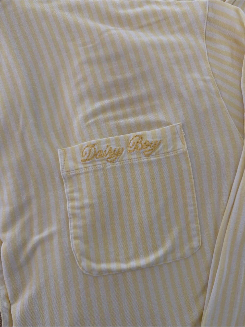 Dairy Boy yellow stripe pajama set - Picture 8 of 10